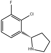 (2S)-2-(2-CHLORO-3-FLUOROPHENYL)PYRROLIDINE 结构式