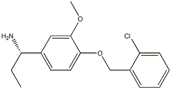 (1S)-1-(4-[(2-CHLOROPHENYL)METHOXY]-3-METHOXYPHENYL)PROPYLAMINE 结构式