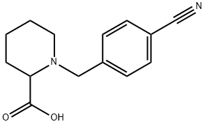 1-(4-氰基-苄基)-哌啶-2-羧酸 结构式