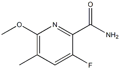 3-FLUORO-6-METHOXY-5-METHYLPYRIDINE-2-CARBOXAMIDE 结构式