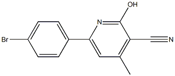 6-(4-BROMOPHENYL)-2-HYDROXY-4-METHYLPYRIDINE-3-CARBONITRILE 结构式