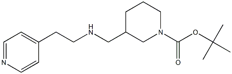 1-BOC-3-([(PYRIDIN-4-YLETHYL)-AMINO]-METHYL)-PIPERIDINE 结构式