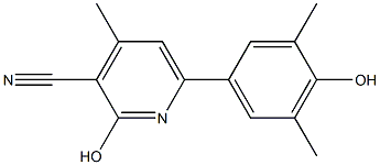 2-Hydroxy-6-(4-hydroxy-3,5-dimethylphenyl)-4-methylpyridine-3-carbonitrile 结构式