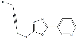 4-[(5-PYRIDIN-3-YL-1,3,4-OXADIAZOL-2-YL)THIO]BUT-2-YN-1-OL 结构式