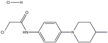 2-CHLORO-N-[4-(4-METHYLPIPERIDIN-1-YL)PHENYL]ACETAMIDE HYDROCHLORIDE 结构式