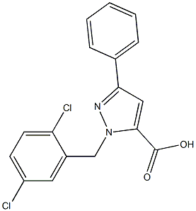 1-(2,5-DICHLOROBENZYL)-3-PHENYL-1H-PYRAZOLE-5-CARBOXYLIC ACID 结构式