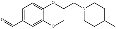 3-甲氧基-4-(2-(4-甲基哌啶-1-基)乙氧基)苯甲醛 结构式