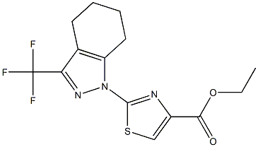 Ethyl 2-[3-(trifluoromethyl)-4,5,6,7-tetrahydro-1H-indazol-1-yl]-1,3-thiazole-4-carboxylate 结构式