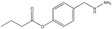 Butyric acid 4-hydrazinomethyl-phenyl ester 结构式