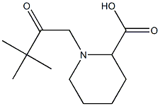 1-(3,3-DIMETHYL-2-OXOBUTYL)PIPERIDINE-2-CARBOXYLIC ACID 结构式