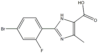 2-(4-BROMO-2-FLUOROPHENYL)-5-METHYL-3H-IMIDAZOLE-4-CARBOXYLIC ACID 结构式