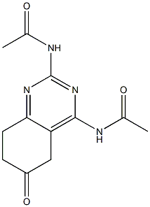 N-[2-(ACETYLAMINO)-5,6,7,8-TETRAHYDRO-6-OXO-4-QUINAZOLINYL]ACETAMIDE 结构式