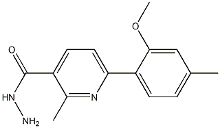 6-(2-METHOXY-4-METHYLPHENYL)-2-METHYLPYRIDINE-3-CARBOHYDRAZIDE 结构式