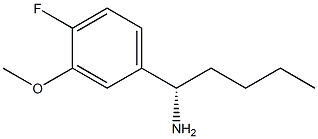 (1S)-1-(4-FLUORO-3-METHOXYPHENYL)PENTYLAMINE 结构式