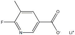 LITHIUM-2-FLUORO-3-METHYLPYRIDINE-5-CARBOXYLATE 结构式