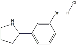 2-(3-溴苯基)吡咯烷盐酸盐 结构式