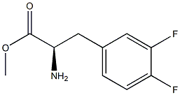 METHYL (2R)-2-AMINO-3-(3,4-DIFLUOROPHENYL)PROPANOATE 结构式