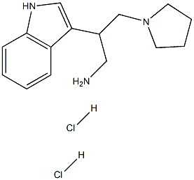 [1-(1H-INDOL-3-YL)-2-PYRROLIDIN-1-YL-ETHYL]-METHYL-AMINE DIHYDROCHLORIDE 结构式