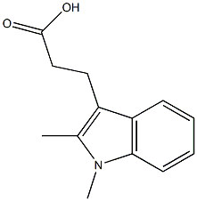 3-(1,2-DIMETHYL-1H-INDOL-3-YL)-PROPIONIC ACID 结构式