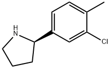 (2R)-2-(3-CHLORO-4-METHYLPHENYL)PYRROLIDINE 结构式