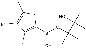 4-BROMO-3,5-DIMETHYL-THIOPHENE-2-BORONIC ACID PINACOL ESTER 结构式