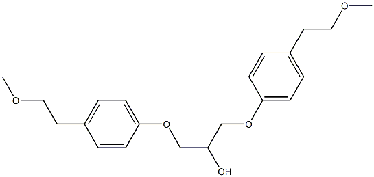 1,3-BIS-[4(2-METHOXYETHYL)PHENOXY]PROPAN-2-OL 结构式