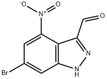 3-碘-4-硝基-6-溴-吲唑 结构式