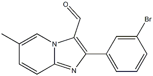 2-(3-BROMO-PHENYL)-6-METHYL-IMIDAZO[1,2-A]PYRIDINE-3-CARBALDEHYDE 结构式