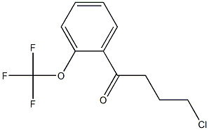 4-CHLORO-1-(2-TRIFLUOROMETHOXYPHENYL)-1-OXOBUTANE 结构式