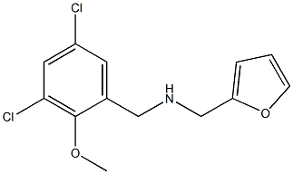 1-(3,5-Dichloro-2-methoxyphenyl)-N-(2-furylmethyl)methanamine 结构式