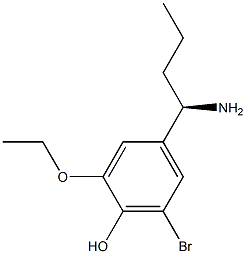 4-((1R)-1-AMINOBUTYL)-6-BROMO-2-ETHOXYPHENOL 结构式