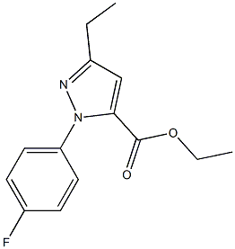 3-ETHYL-1-(4-FLUOROPHENYL)-1H-PYRAZOLE-5-CARBOXYLIC ACID ETHYL ESTER 结构式