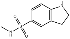 N-甲基-2,3-二氢-1H-吲哚-5-磺酰胺 结构式