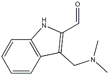 3-DIMETHYLAMINOMETHYL-1H-INDOLE-2-CARBALDEHYDE 结构式