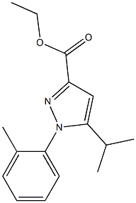 5-ISOPROPYL-1-O-TOLYL-1H-PYRAZOLE-3-CARBOXYLIC ACID ETHYL ESTER 结构式