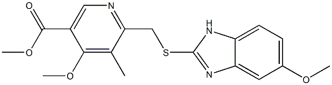 2[(4-METHOXY-5-METHOXYCARBONYL-3-METHYLPYRID-2-YL)-METHYLTHIO]-5-METHOXYBENZIMIDAZOLE 结构式