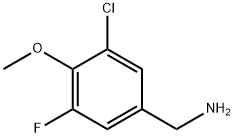 3-CHLORO-5-FLUORO-4-METHOXYBENZYLAMINE 结构式