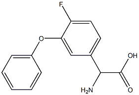 AMINO-(4-FLUORO-3-PHENOXY-PHENYL)-ACETIC ACID 结构式