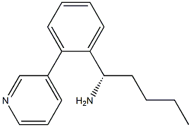 (1S)-1-(2-(3-PYRIDYL)PHENYL)PENTYLAMINE 结构式