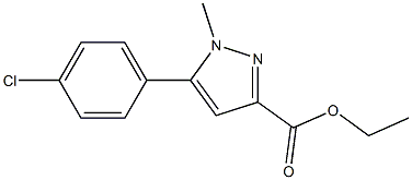 ETHYL 5-(4-CHLOROPHENYL)-1-METHYL-1H-PYRAZOLE-3-CARBOXYLATE 结构式