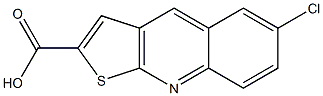 6-CHLOROTHIENO[2,3-B]QUINOLINE-2-CARBOXYLIC ACID 结构式