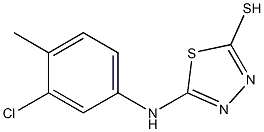 5-[(3-CHLORO-4-METHYLPHENYL)AMINO]-1,3,4-THIADIAZOLE-2-THIOL 结构式