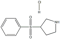 3-(BENZENESULPHONYL)PYRROLIDINE HYDROCHLORIDE 结构式