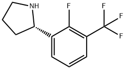 (2S)-2-[2-FLUORO-3-(TRIFLUOROMETHYL)PHENYL]PYRROLIDINE 结构式