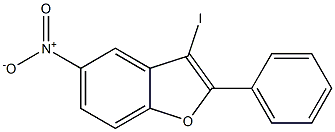 3-IODO-5-NITRO-2-PHENYL-BENZOFURAN 结构式