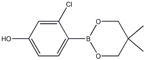 3-CHLORO-4-(5,5-DIMETHYL-1,3,2-DIOXABORINAN-2-YL)PHENOL 结构式