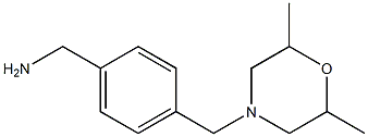 1-[4-[(2,6-DIMETHYLMORPHOLIN-4-YL)METHYL]PHENYL]METHANAMINE 结构式