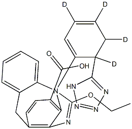 坎地沙坦-D4 结构式