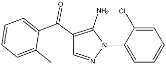 (5-AMINO-1-(2-CHLOROPHENYL)-1H-PYRAZOL-4-YL)(O-TOLYL)METHANONE 结构式