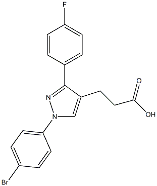 3-(1-(4-Bromophenyl)-3-(4-fluorophenyl)-1H-pyrazol-4-yl)propanoic acid 结构式